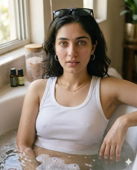 Moody Bathroom Portrait Study
